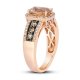 Morganite Ring Crystals Strawberry Copper and zinc alloy Strawberry