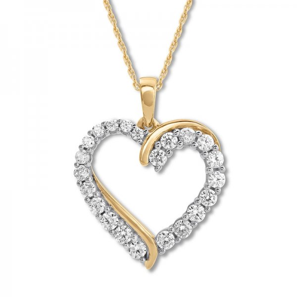 Crystal Heart Necklace Round-cut Copper and zinc alloy