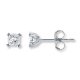 Diamond Earrings 1/2 ct tw Princess-cut 14K White Gold