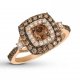 Chocolate Crystals Ring Copper and zinc alloy