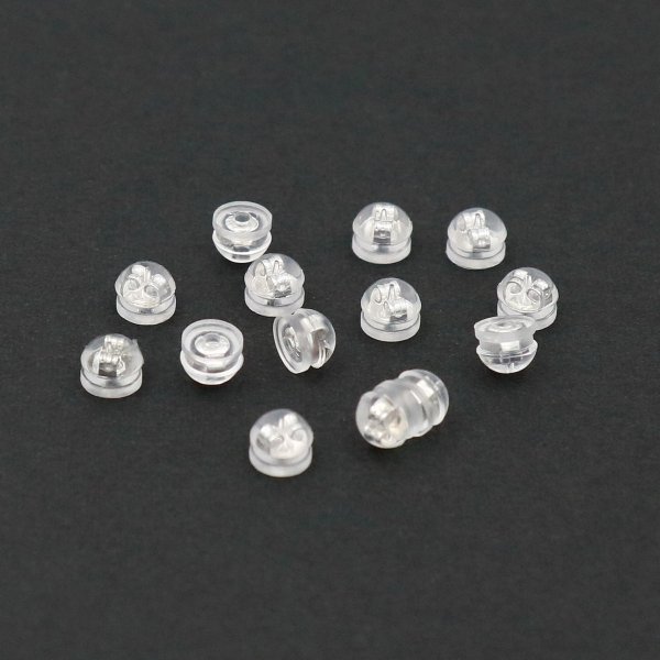 Silver ear plugs, one pack