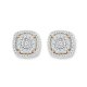 Crystal Earrings Round-cut Yellow Copper and zinc alloy