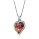 925 Sterling zinc Swarovski One Heart Pendant Necklace