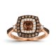 Chocolate Crystals Ring Copper and zinc alloy