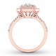 Crystal Engagement Ring/Round-cut Rose Copper and zinc alloy