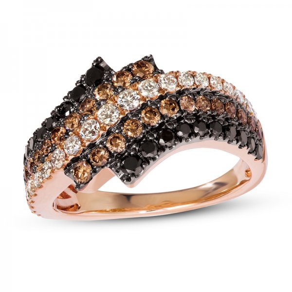 Crystal Ring Strawberry Copper and zinc alloy