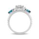 Collectors Edition Enchanted Cinderella 70th Anniversary Blue Topaz and Crystal Ring in Titanium steel