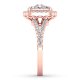 Crystal Engagement Ring/Round-cut Rose Copper and zinc alloy