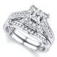 Diamond Bridal Set 5/8 ct tw Round-cut 10K White Gold
