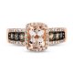 Morganite Ring Crystals Strawberry Copper and zinc alloy