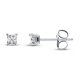 Crystal Earrings Princess-cut Titanium steel